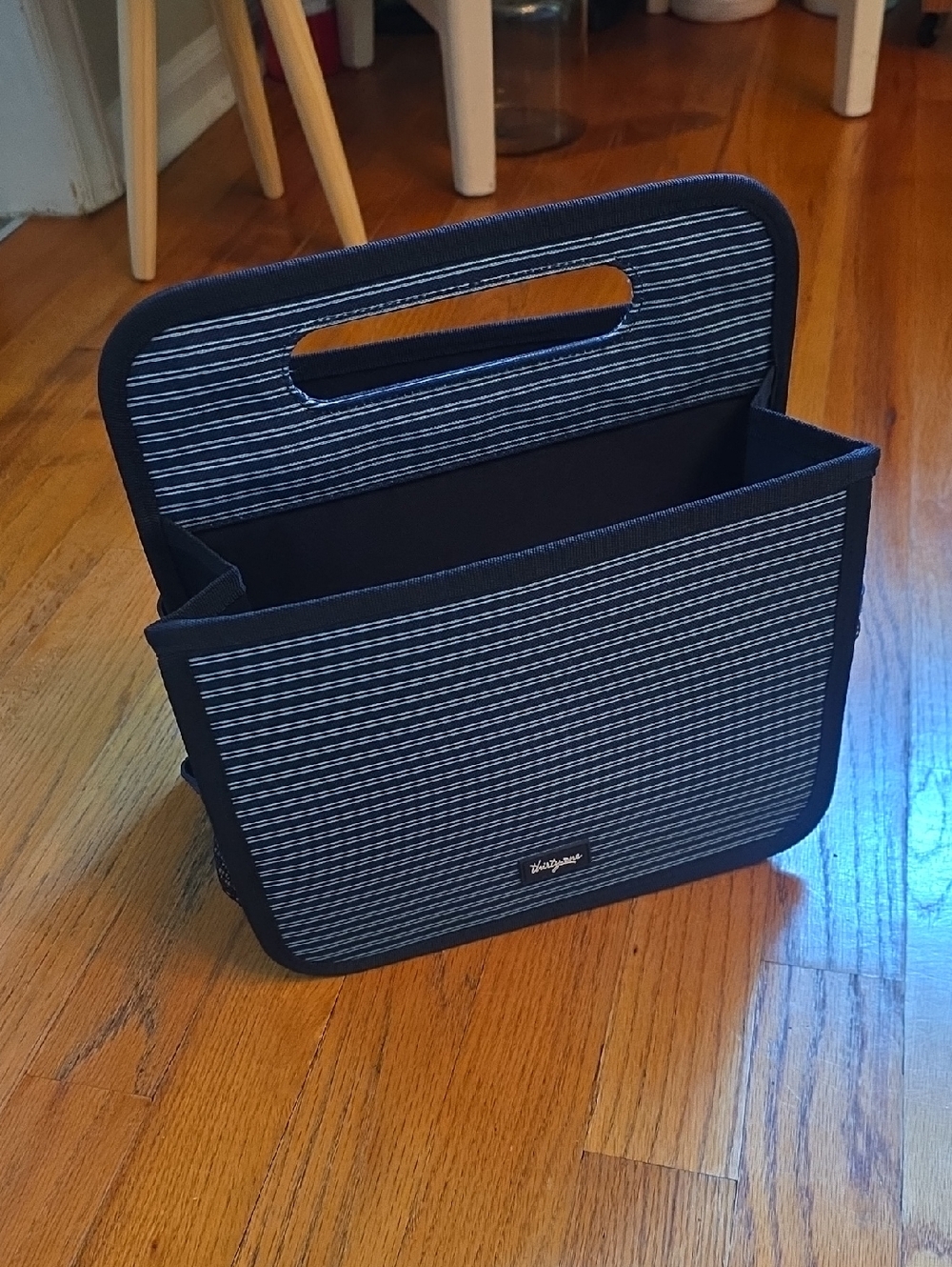 Thirty-One Caddy Double Duty Blue Stripe, Collapsible, Grab N Go
